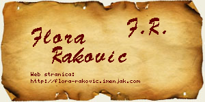 Flora Raković vizit kartica